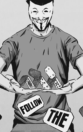 Follow the Cards  (Written by Swifty Lang, for Occupy Comics published by Black Mask Studios)